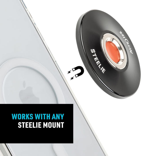 Nite Ize Steelie Orbiter Plus Magnetic Socket and Metal Ring - Car Dashboard with Magnetic Mount - Sturdy Dashboard Mount for Cell Phone - Black...